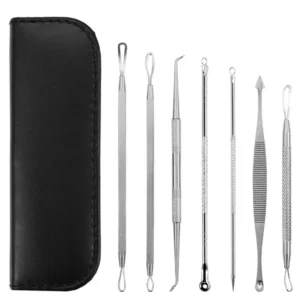 Pore Tube 7-piece stainless steel extractor kit with zip case