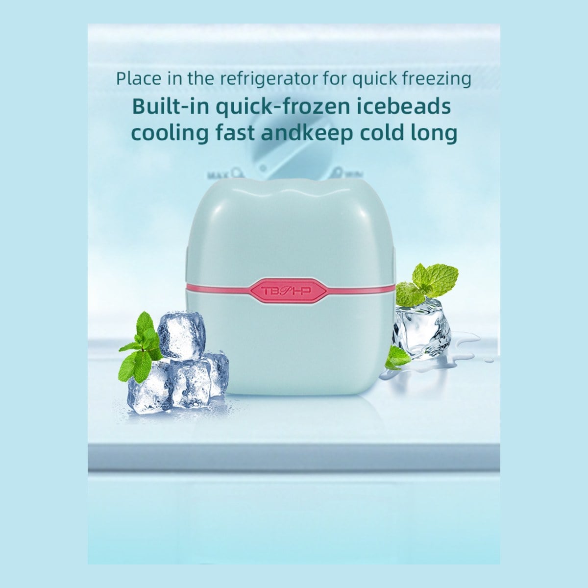 Pore Tube dual head ice roller with freezer case – view 4